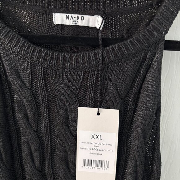 NWT Na-kd Black Knit Dress - Picture 5 of 5